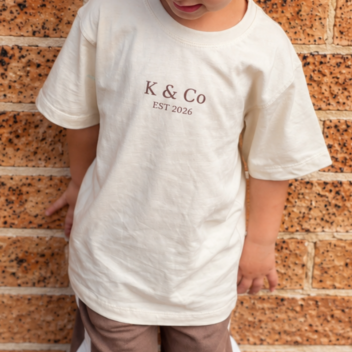 K & Co Kids Tee - Cream