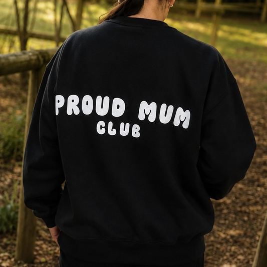 Proud Mum Club Jumper - Black