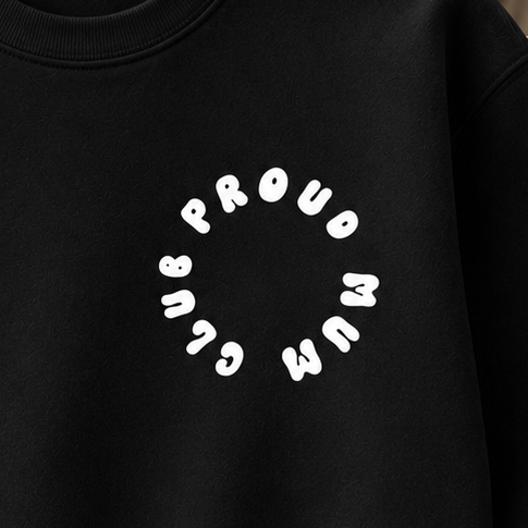 Proud Mum Club Jumper - Black
